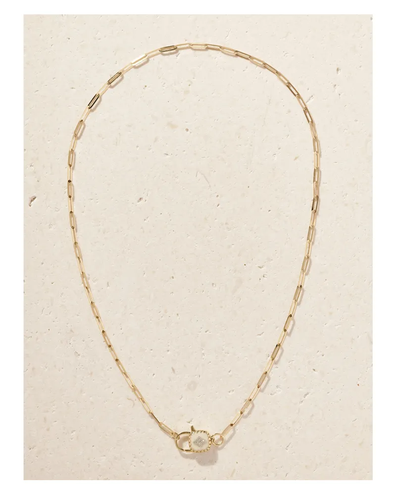 Pascale Monvoisin Ginger Kette Aus 9 Karat Gold Mit Harz Und Diamanten Gold