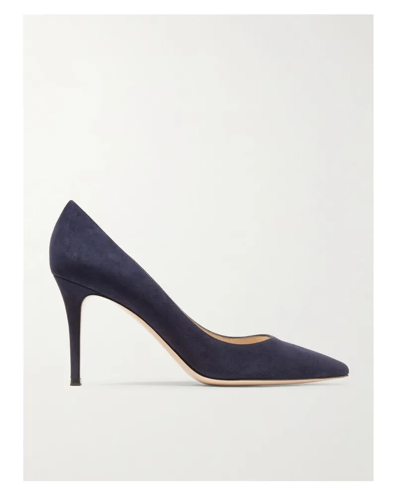 Gianvito Rossi 85 Pumps Aus Veloursleder - Blau Blau