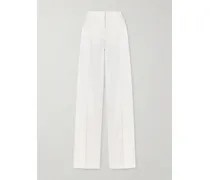 Satin Wide-leg Pants - Neutrals
