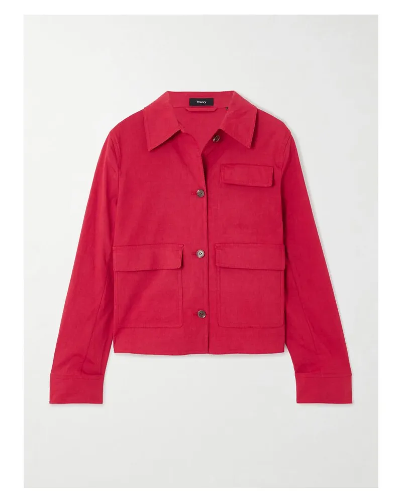 Theory Jacke Aus Einer Baumwollmischung - Rot Rot