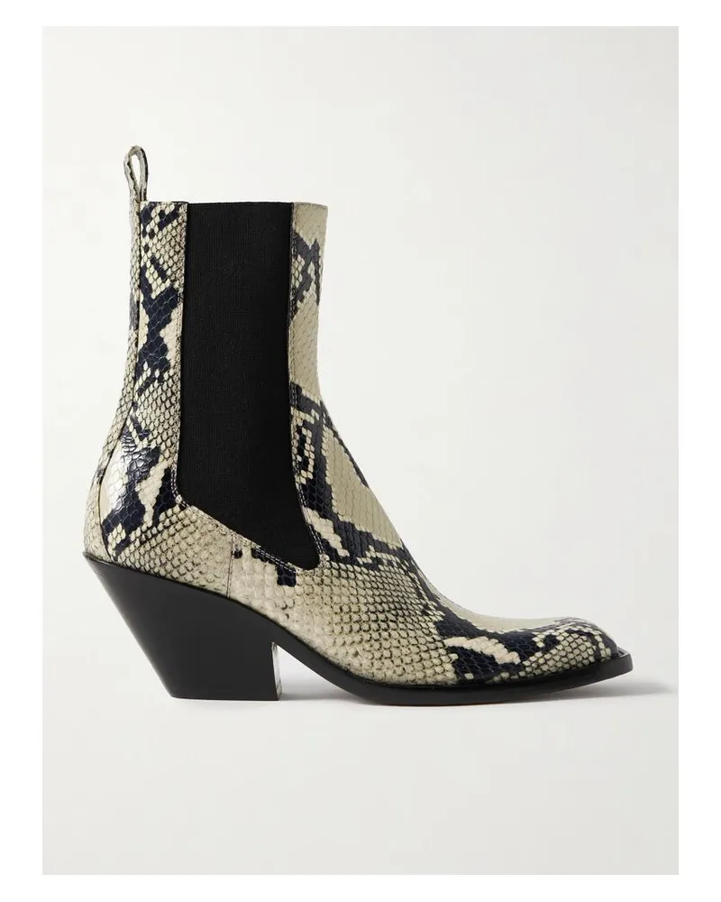 KHAITE Austin Ankle Boots Aus Leder Mit Schlangeneffekt - Animal-Print Animal-print