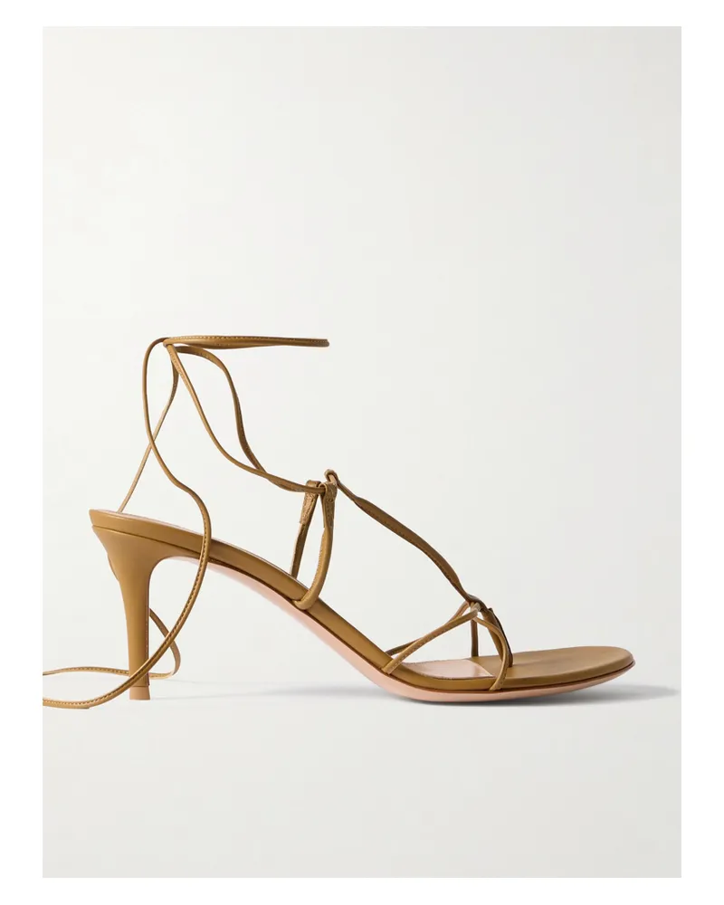 Gianvito Rossi 70 Sandalen Aus Leder - Braun Braun