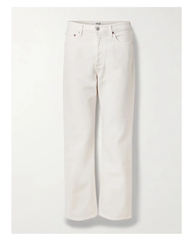 AGOLDE 90s Halbhohe Jeans Mit Geradem Bein - Weiß Weiß