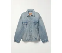 Hourglass Oversized Denim Jacket - Blue