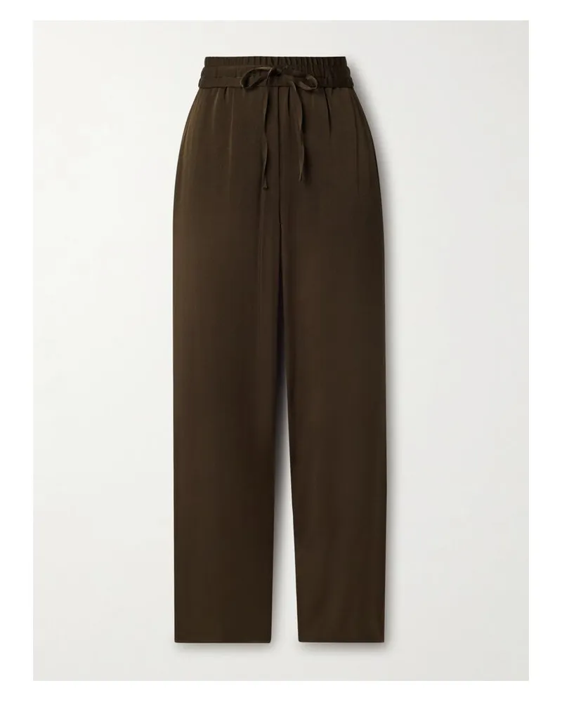 Isabel Marant Kendry Hose Mit Geradem Bein Aus Glänzendem Crêpe - Braun Braun