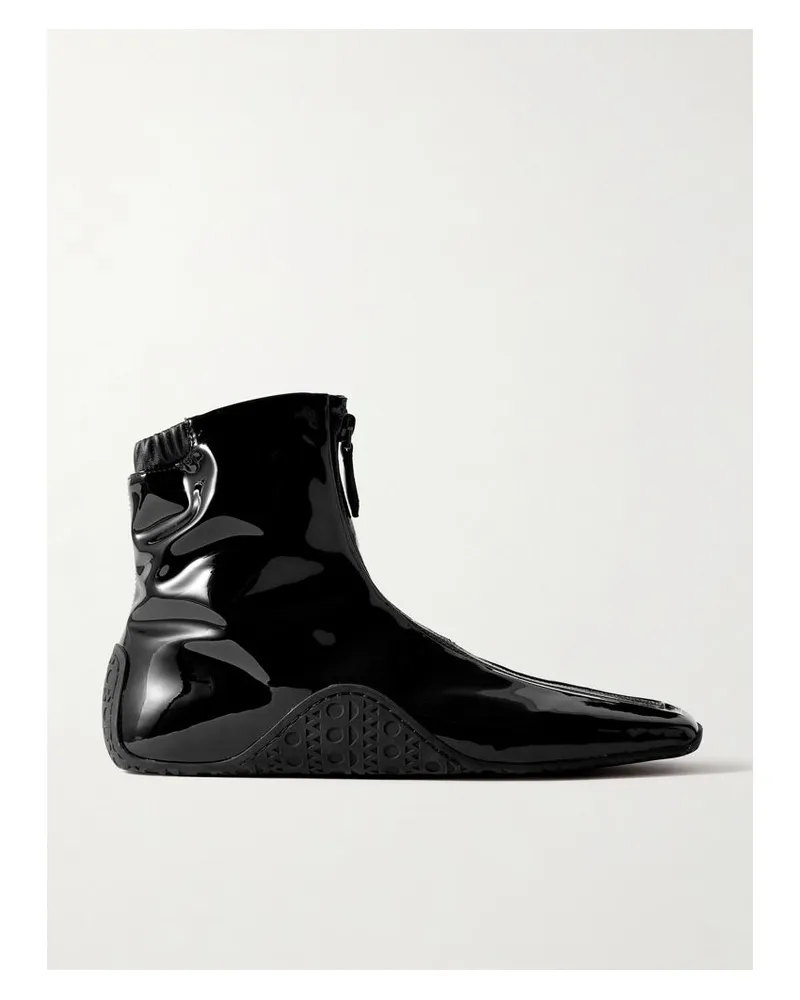 Alaïa Glänzende Ankle Boots - Schwarz Schwarz