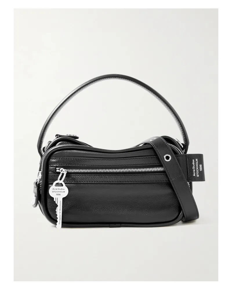 Acne Studios Camero Kit Embellished Leather Shoulder Bag - Black Black