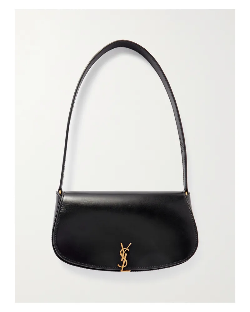 Saint Laurent Voltaire Mini Leather Shoulder Bag - Black Black