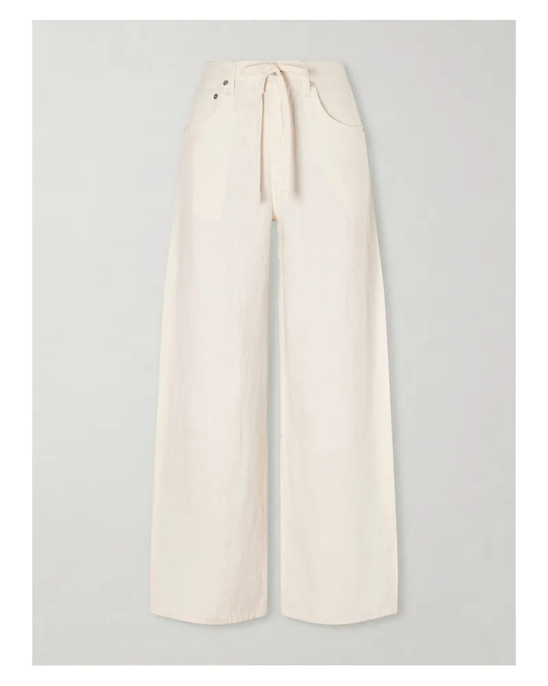 Citizens of humanity Brynn Linen Straight-leg Pants - Neutrals Neutrals