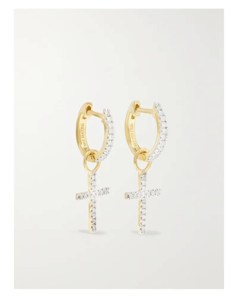 MATEO Ohrringe Aus 14 Karat Gold Mit Diamanten Gold