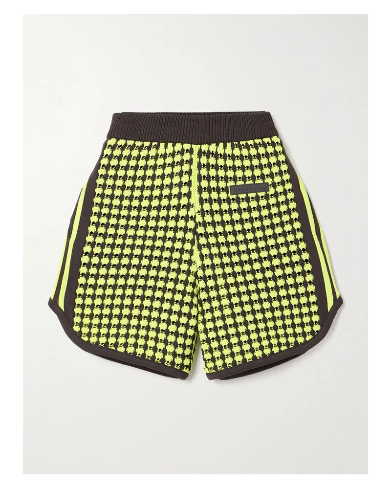 adidas Wales Bonner Shorts Aus Recyceltem Häkelmaterial Mit Streifen - Braun Braun