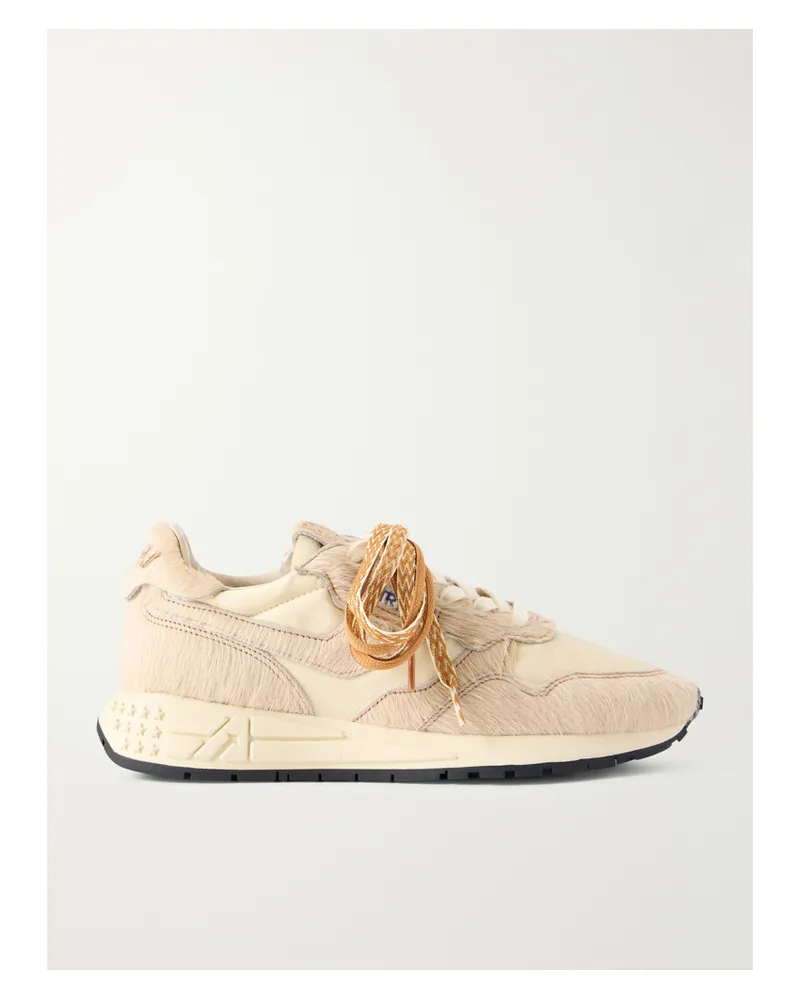 AUTRY Reelwind Sneakers Aus Veloursleder Und Shell Mit Lederbesätzen - Elfenbein Elfenbein