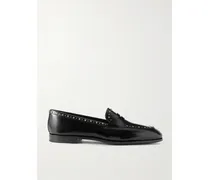 Onyx Loafers Aus Leder Mit Nieten - Schwarz
