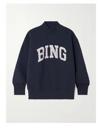 Anine Bing Bradie Sweatshirt aus Jersey aus einer Baumwollmischung Blau