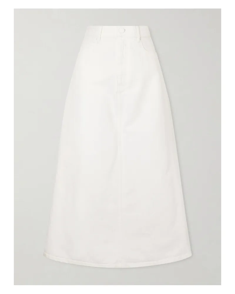 AMI Paris Denim Midi Skirt - Neutrals Neutrals