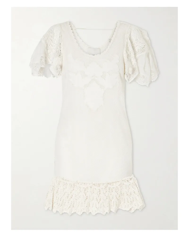 Isabel Marant Diena Crocheted Cotton Midi Dress - Neutrals Neutrals