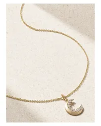 Sydney Evan Small Crescent Moon Kette aus 14 Karat Gold