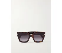 Roma Oversized-sonnenbrille Mit Eckigem Rahmen Aus Azetat In Hornoptik - Braun