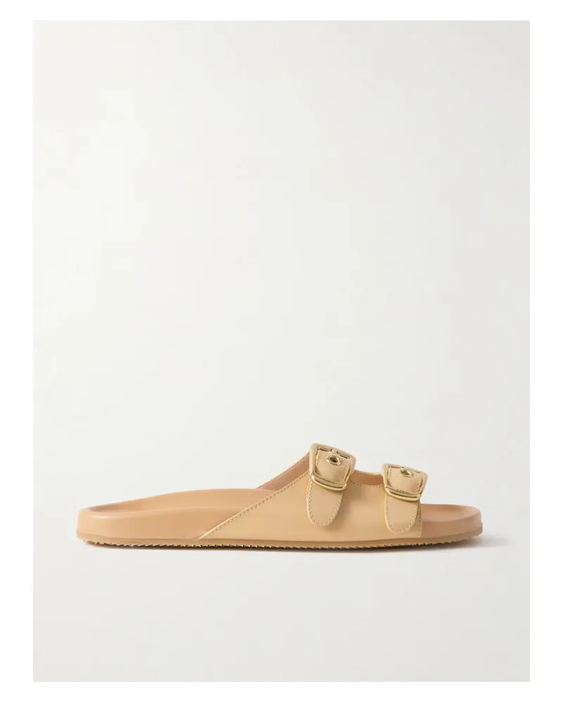 Chloé Pantoletten Aus Leder Mit Schnallen - Neutral Neutral