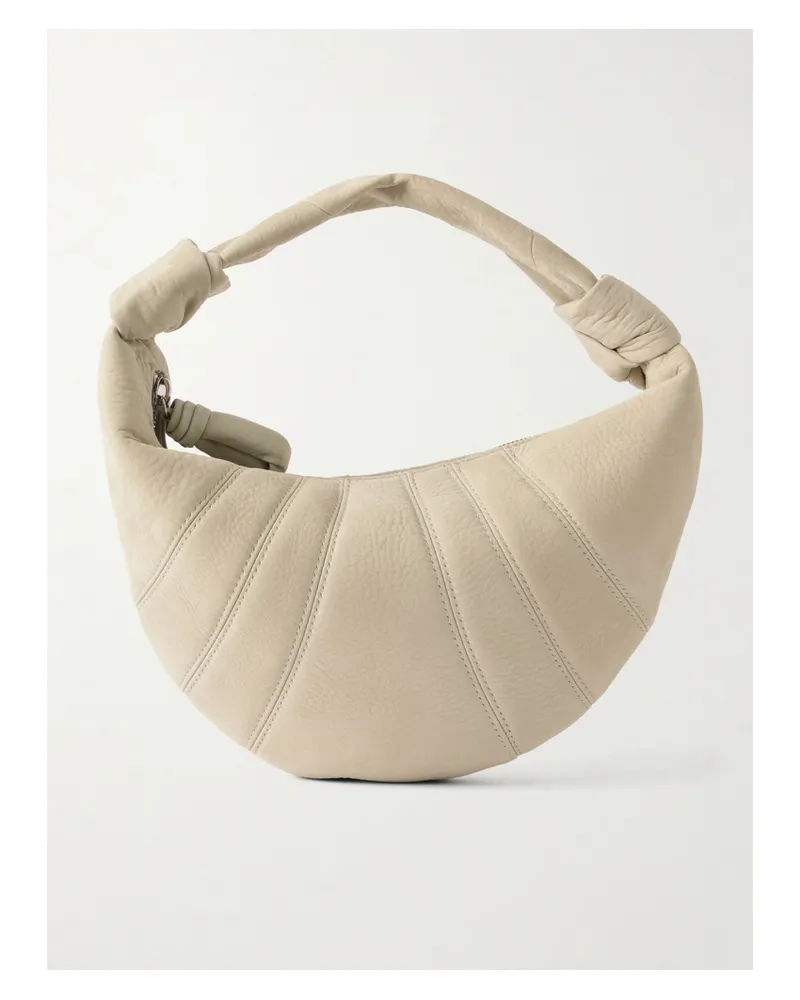Christophe Lemaire Fortune Croissant Mini Suede Shoulder Bag - Neutrals Neutrals