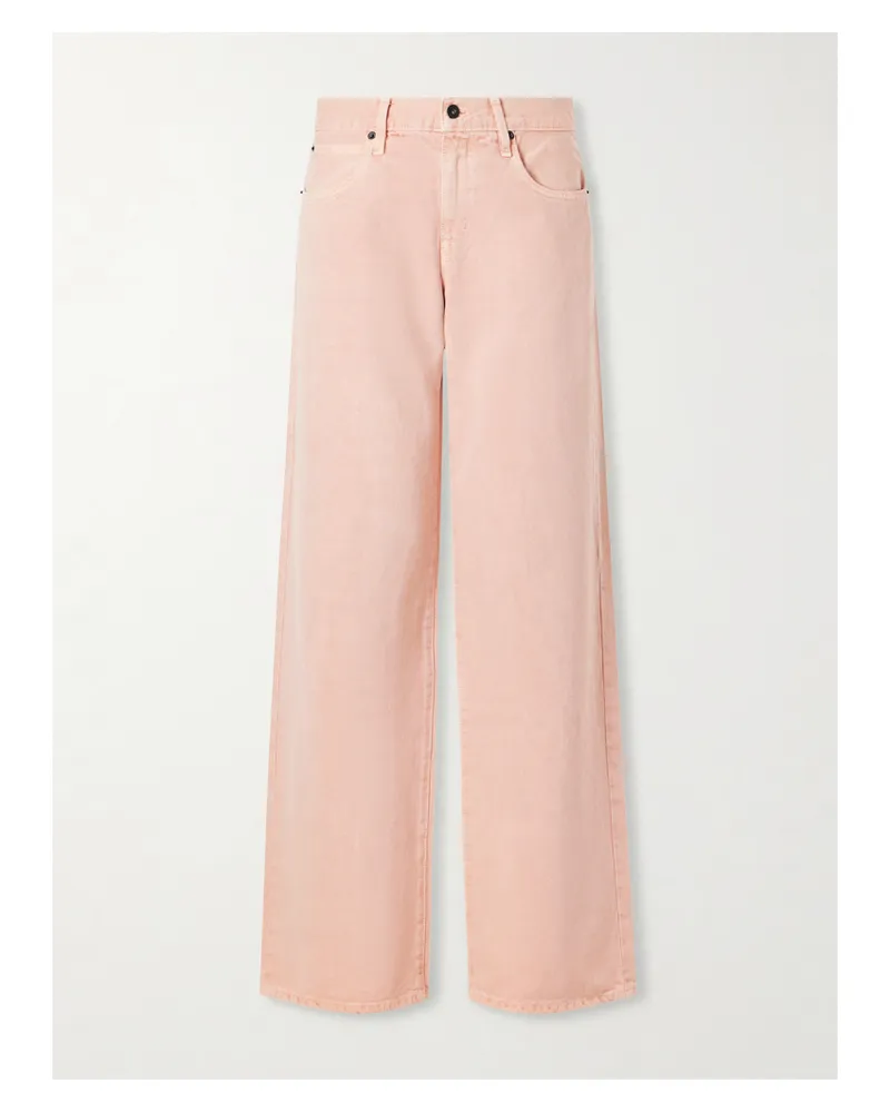SLVRLAKE Mica Low-rise Wide-leg Jeans - Pink Pink