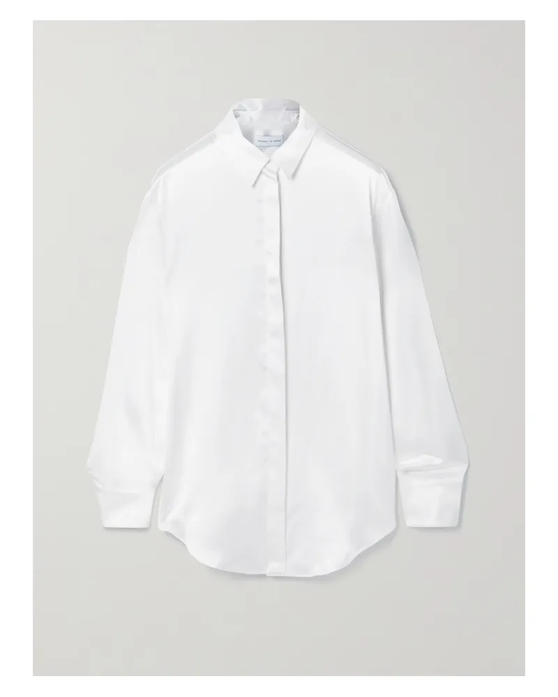 Michael Lo Sordo Boy Hemd Aus Seidensatin - Weiß Weiß