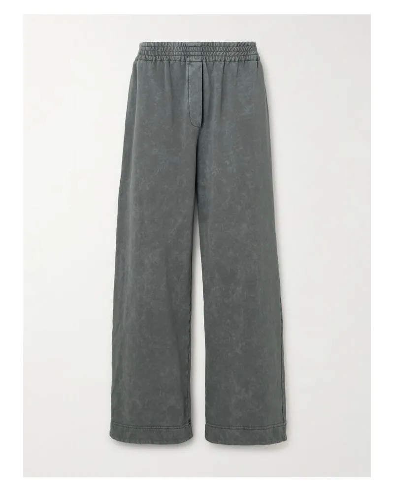 Magda Butrym Jogginghose Aus Acid-washed-jersey Aus Einer Baumwollmischung - Grau Grau