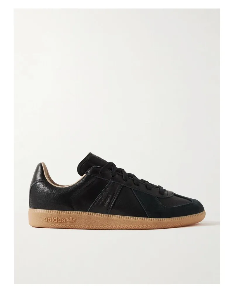 adidas Bw Army Lux Sneakers Aus Craquelé-leder Mit Velourslederbesätzen - Schwarz Schwarz