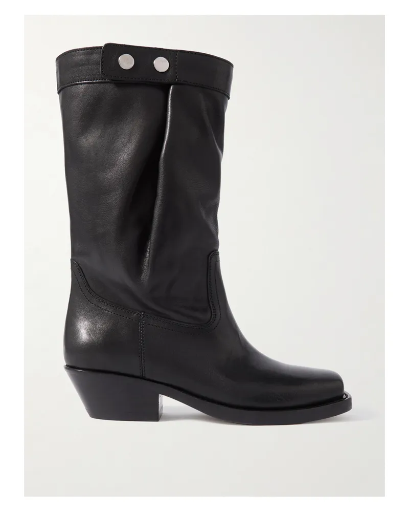 Isabel Marant Ademe Stiefel Aus Leder - Schwarz Schwarz