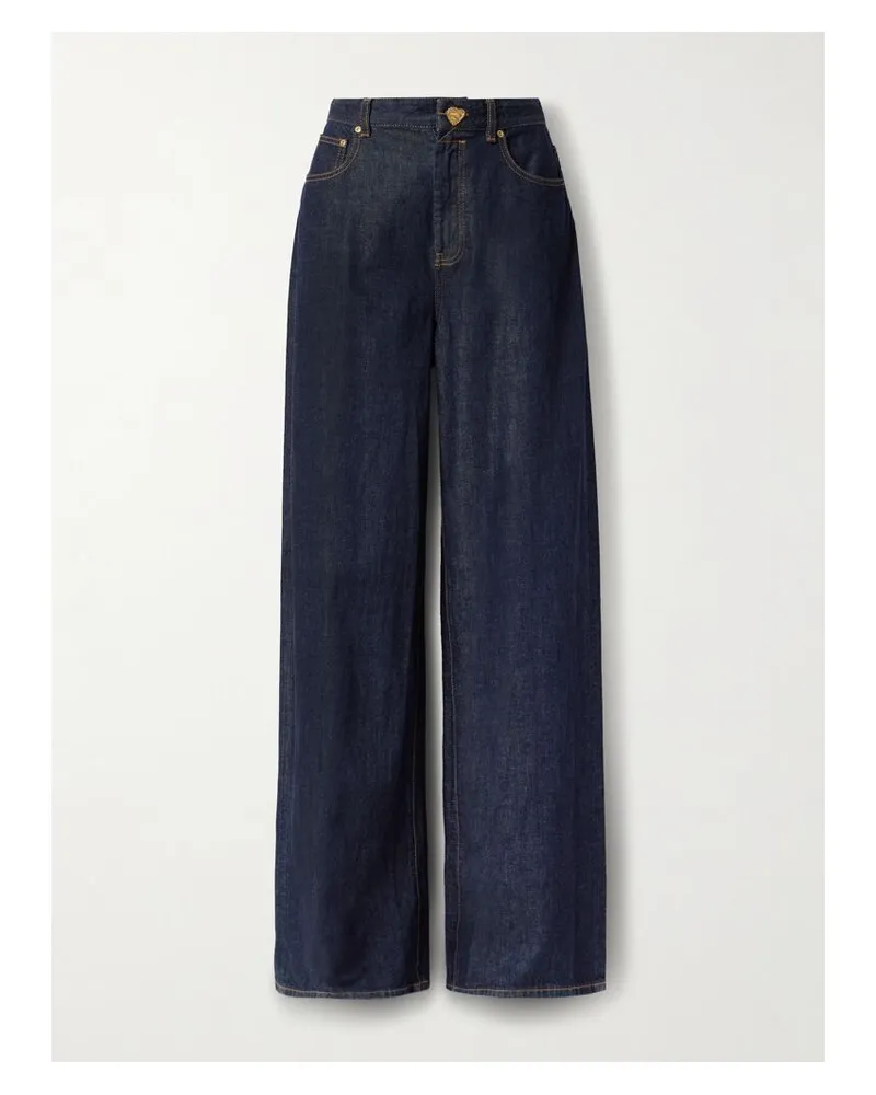 Zimmermann Crush Hoch Sitzende Jeans Mit Weitem Bein - Blau Blau