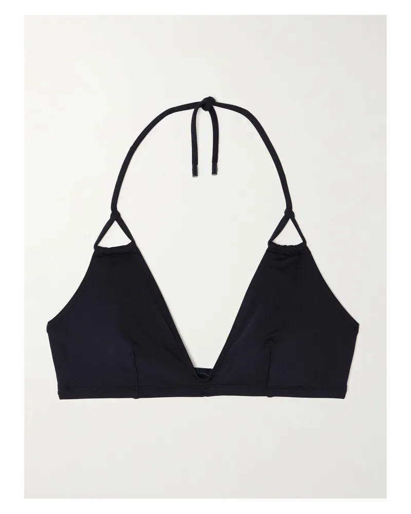 Eres Java Remix Neckholder-bikini-oberteil Mit Knoten - Schwarz Schwarz