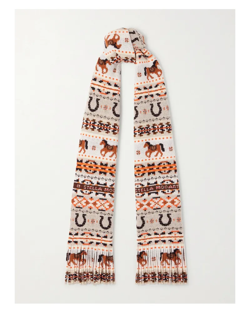 Stella McCartney Wollschal Mit Fransen - Braun Braun