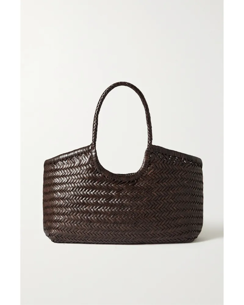 Dragon Diffusion Nantucket Large Woven Leather Tote - Brown Brown