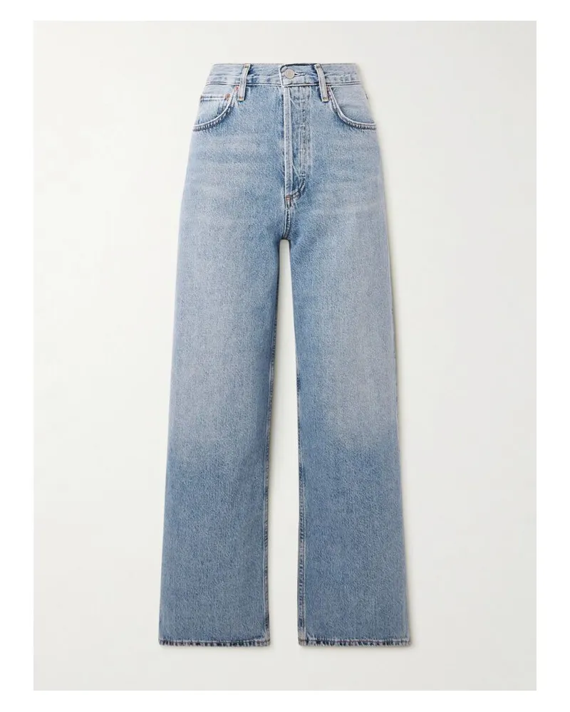 AGOLDE Ren Hoch Sitzende Jeans Mit Weitem Bein - Blau Blau