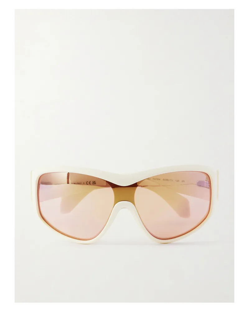 Moncler Thyra Oval-frame Ski Sunglasses - Neutrals Neutrals