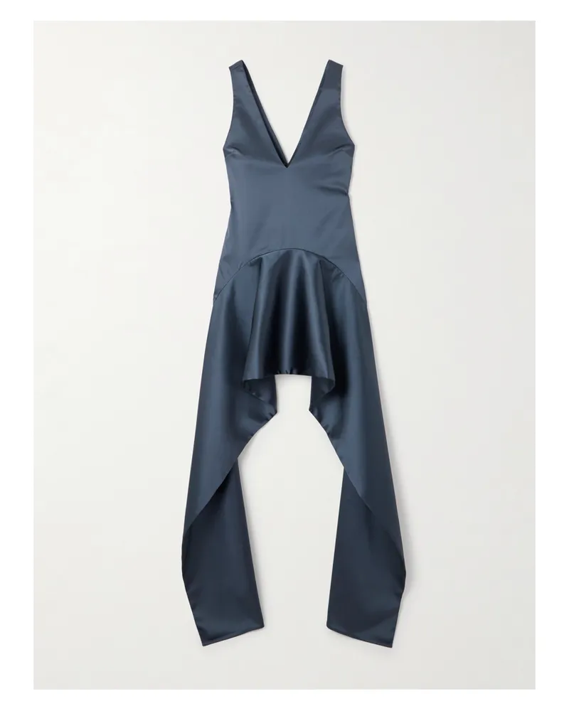 J.W.Anderson Kleid Aus Satin Mit Falten - Blau Blau