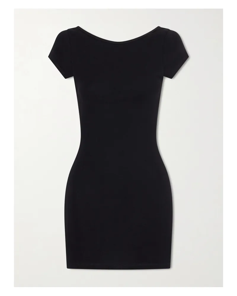 Matteau Open-back Cotton-jersey Mini Dress - Black Black