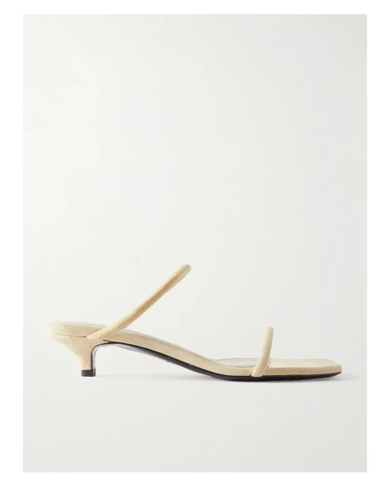 Totême The Minimalist Mules Aus Veloursleder - Ecru Ecru