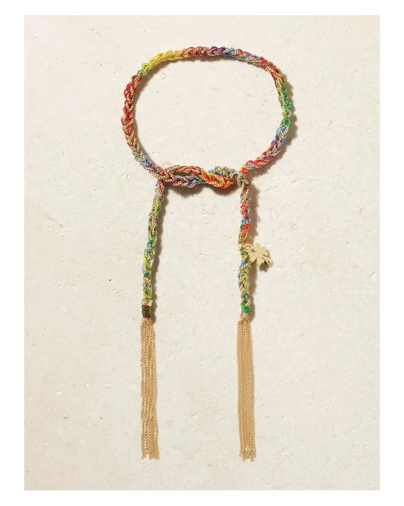 Carolina Bucci Strength Lucky Armband Aus 18 Karat Gold Und Seide Gold