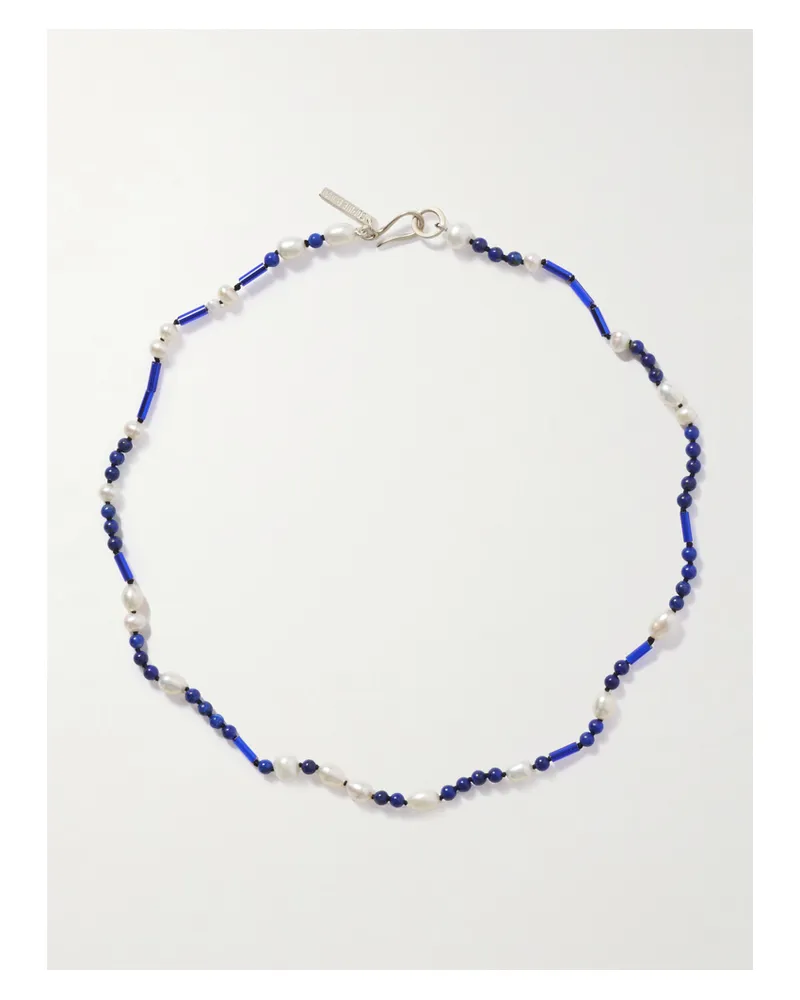 Sophie Buhai Nile Kette Aus Silber Mit Lapislazuli, Perlen Und Glasperlen - Blau Blau