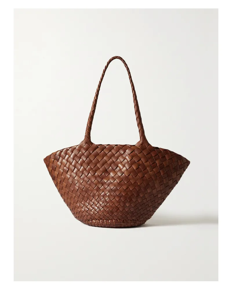 Dragon Diffusion Egola Woven Leather Tote - Brown Brown