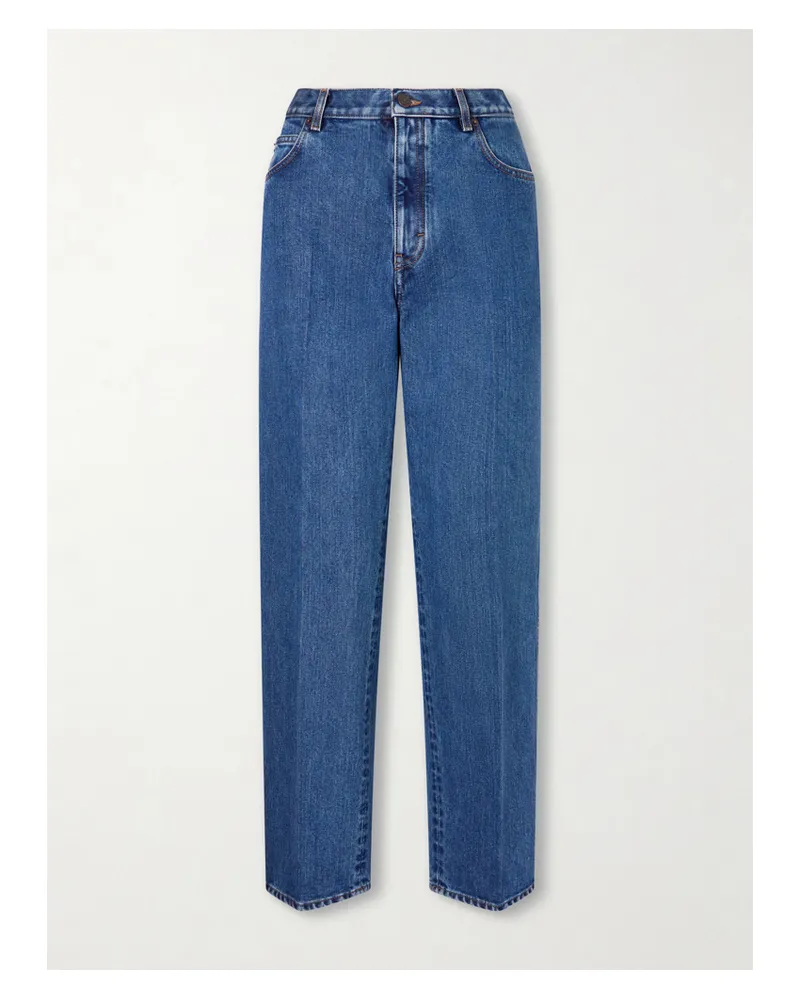 Loro Piana Brooke Hoch Sitzende Jeans Mit Geradem Bein - Blau Blau