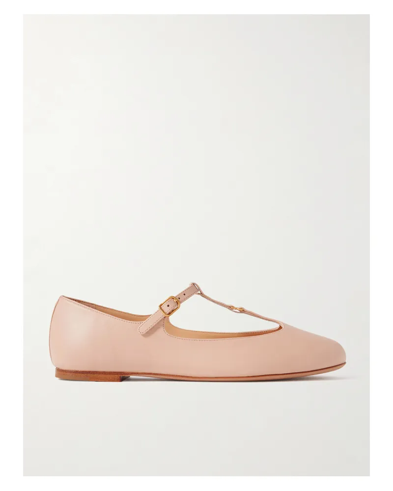 Chloé Marcie Ballerinas Aus Leder Mit Verzierung - Pink Pink