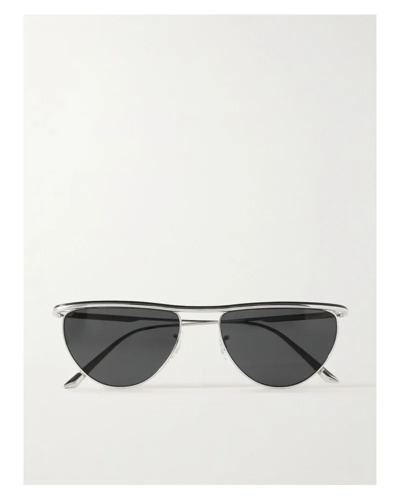 Oliver Peoples Khaite 1984c Silberfarbene Sonnenbrille Mit Cat-eye-rahmen Silber