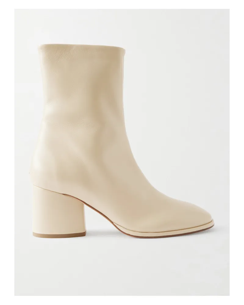 aeyde Ayla Ankle Boots Aus Leder - Creme Creme