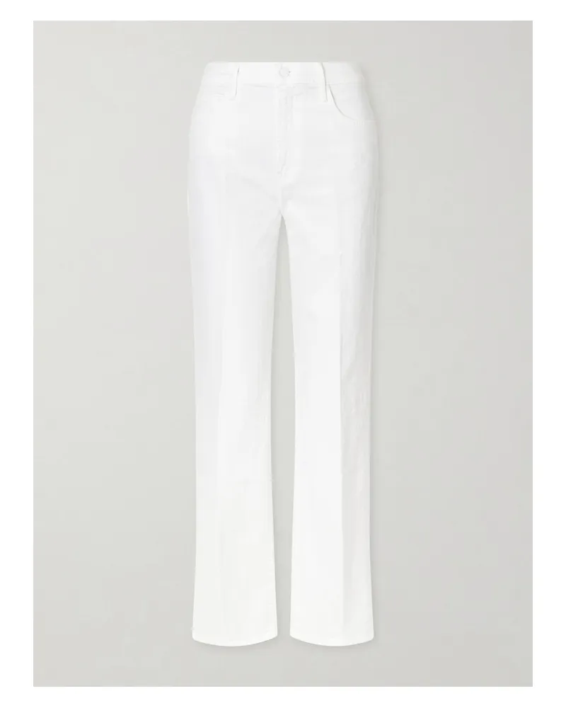 Mother The Kick It High-rise Straight-leg Jeans - White White