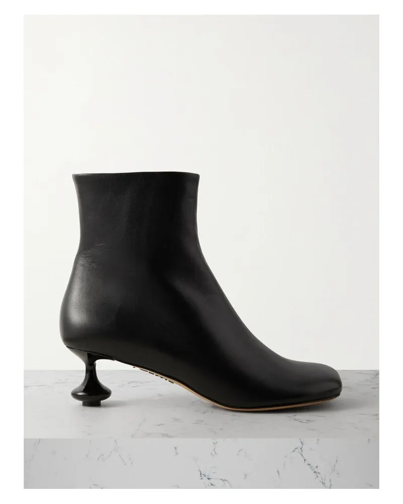Loewe Toy Ankle Boots Aus Leder - Schwarz Schwarz