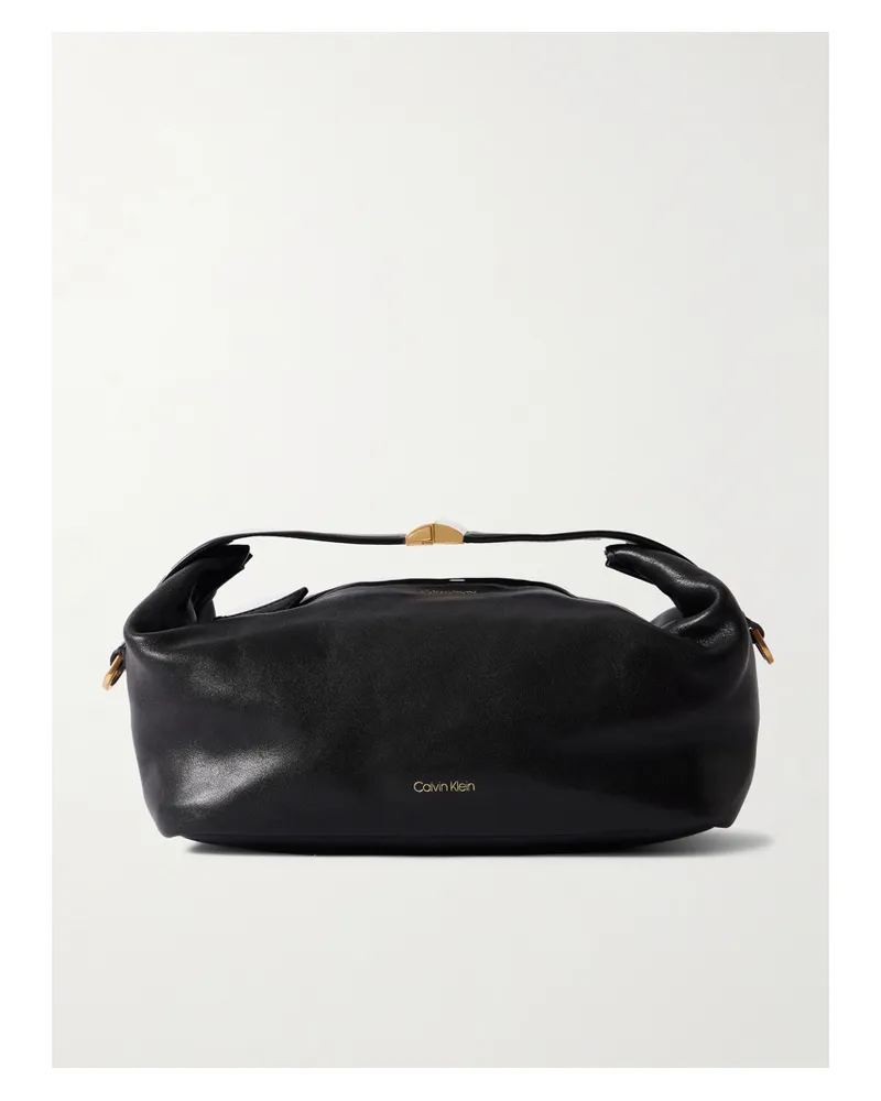 Calvin Klein Andy Small Leather Clutch - Black Black