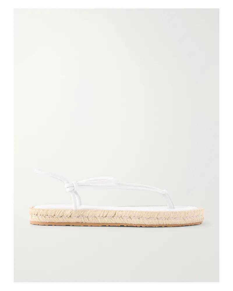 Gianvito Rossi Leather Espadrille Sandals - White White