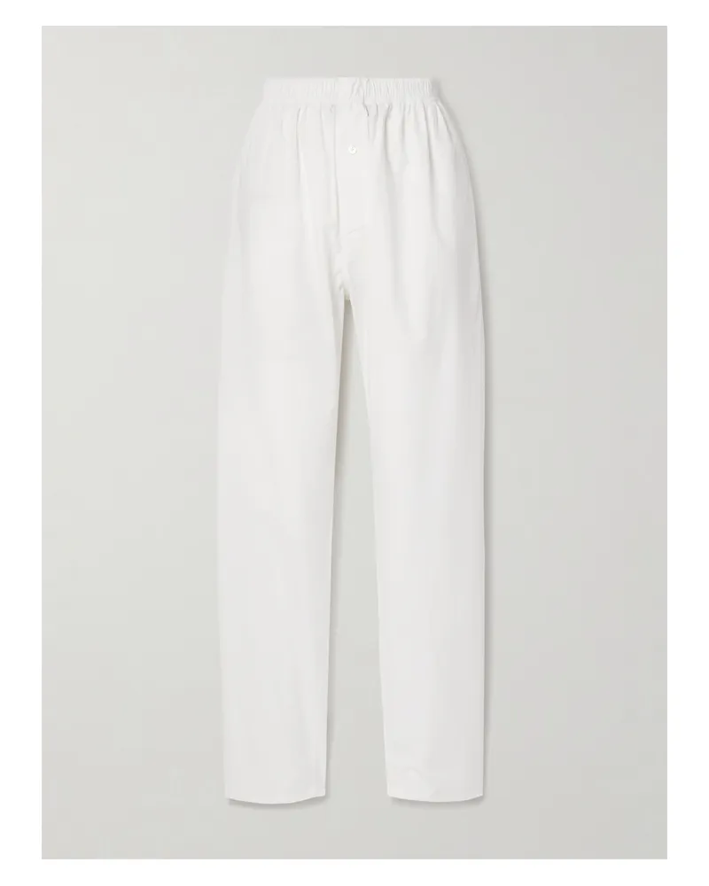 Interior The Nicola Hose Mit Geradem Bein Aus Baumwollpopeline - Weiß Weiß